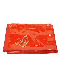 Cepro Orange Transparent Welding Curtain (180cm x 180cm)