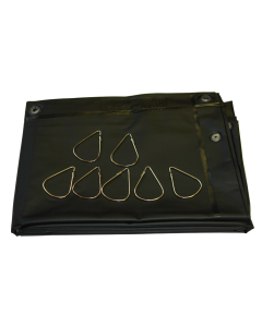 Cepro Welding Curtain – Dark Green Non-Transparent (180cm x 180cm)