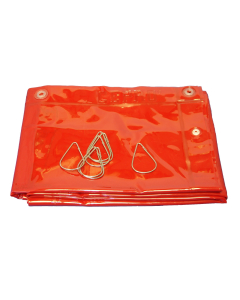 Cepro Welding Curtain – Orange Transparent (180cm x 180cm)