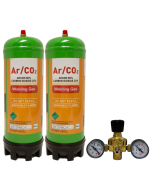 Argon/CO2 Disposable Gas Cylinder & Regulator Package