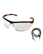 Parweld Sports Style Red Frame Safety Glasses (P3442R)