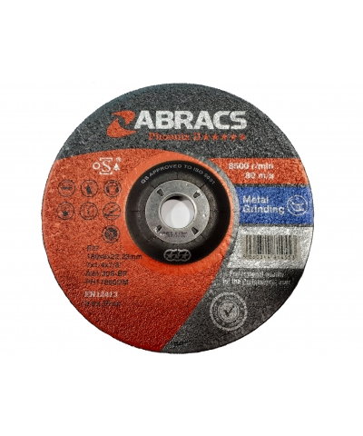 ABRACS Phoenix II 178mm x 6mm metal grinding disc pk of 10 