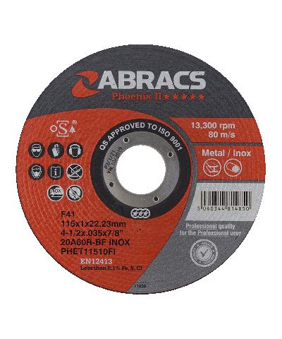 ABRACS Phoenix II 115mm x 1mm Extra Thin Metal Cutting Disc