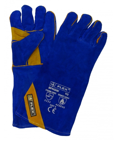 B-Flex Blue/Gold Welders Gauntlet 