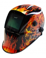 Parweld XR938H Large View Light Reactive Welding and Grinding Helmet - Flame