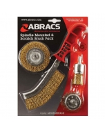 ABRACS spindle mounted wire brush and scratch brush pack of 4