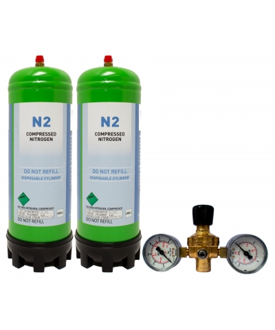 Nitrogen (N2) Disposable Gas Cylinder & Regulator Package