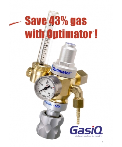 Optimator Gas Regulator for Vertical Entry NEVOC Style Cylinders