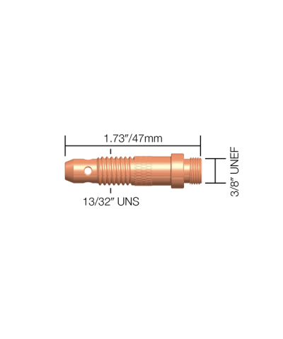 Parweld 1.6mm Collet Body for WP17/WP18/WP26 TIG Torch (10N31)
