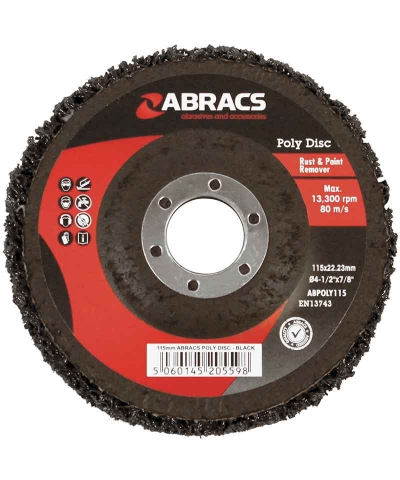 ABRACS Black Poly Disc 115mm X 22mm