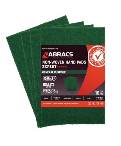 ABRACS Hand Pads Non-woven General Purpose Green pk of 10
